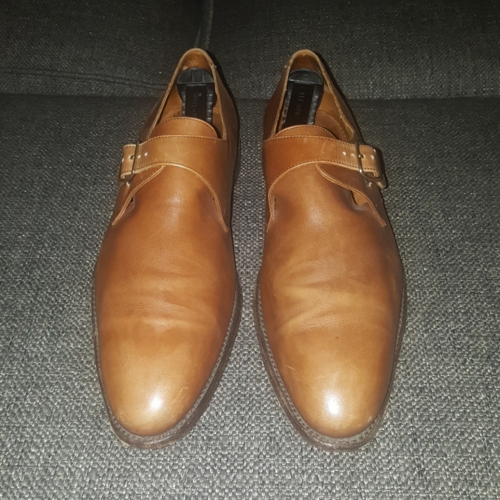 Monk Strap Loafers in cognac Hand Crafted